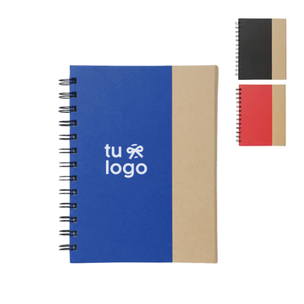 libreta boligrafo y post it