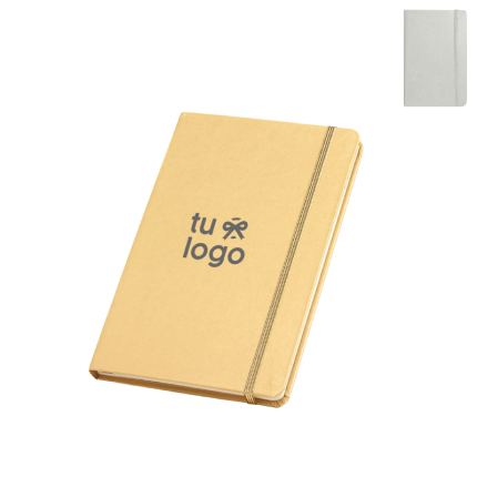 cuaderno a5 dorado y plateado