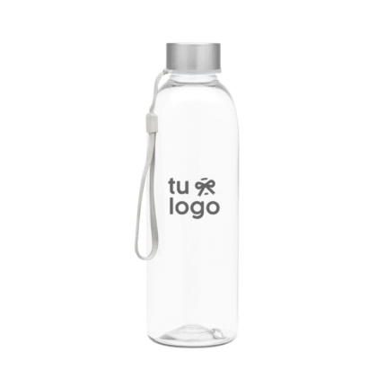 botella de plastico con logo