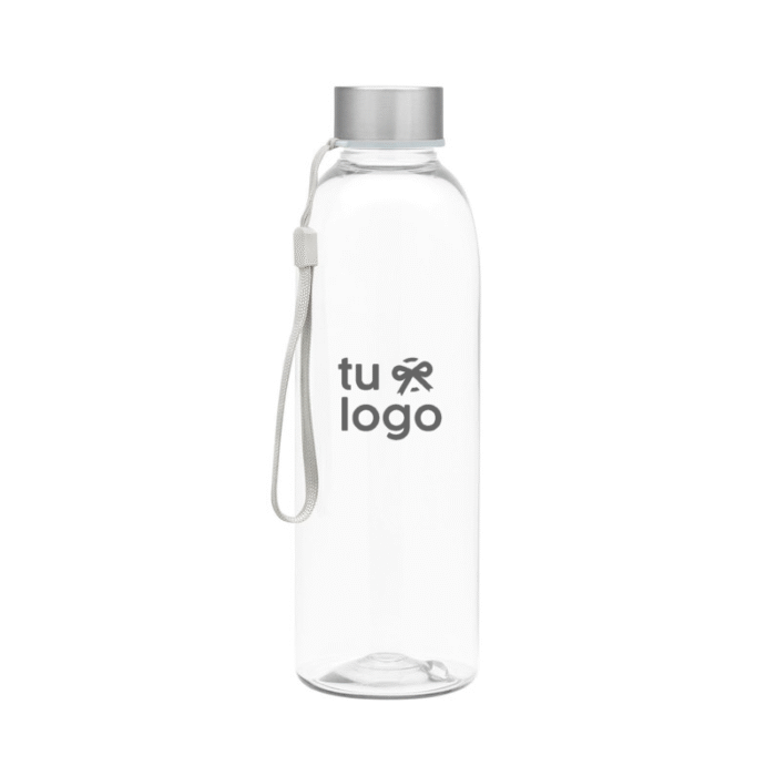 botella de plastico con logo