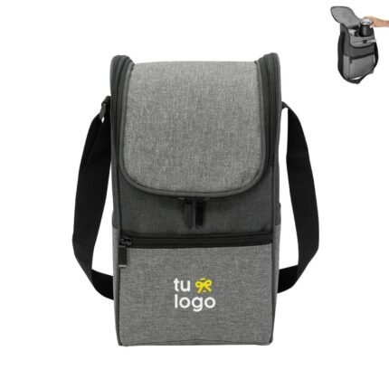 Bolso matero térmico Rito en color gris con separador interno y correa ajustable