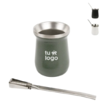 Mate de acero inodidable con bombilla con logo personalizado